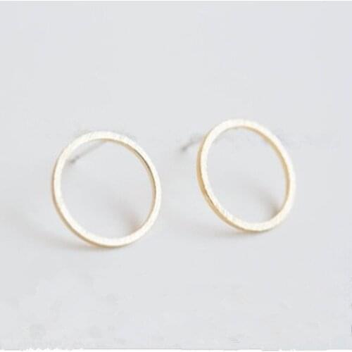 Fashion Round Circle Stud Earrings Geometric class Earrings Environmental Protection Zinc alloy Material