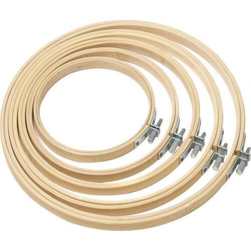 10/13/15/18/20/23/25/27/30cm Embroidery Hoops Frame Set Bamboo Wooden Embroidery Hoop Rings for DIY Cross Stitch Needle Craft