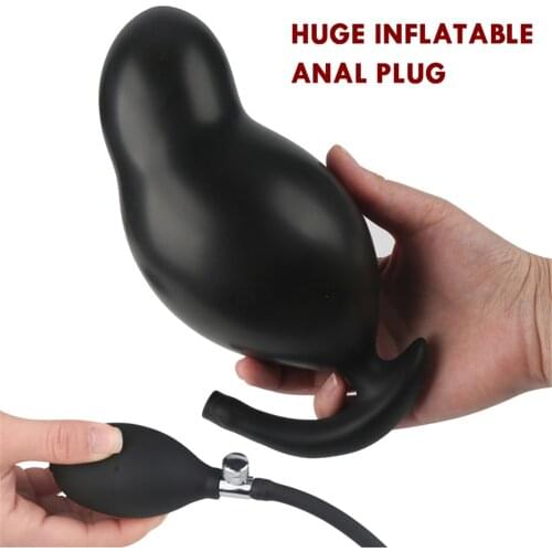 Go Out Double layer Inflated Super Big Anal Plug Dildo Pump Butt Plug Anal Dilator Prostate Massage Extender Dilatador Sex Toys