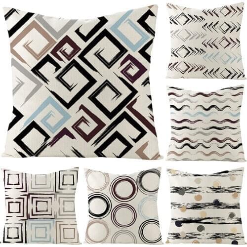 Cushion Cover Home Decor Plaids and Covers Cushions for Pillow Sofa Pillowcases Room Fall Nordic Pillowcase 45*45 Vintage