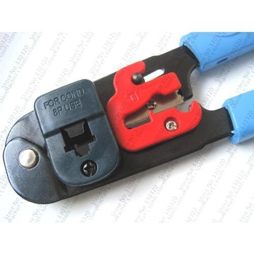 Wire Cable Crimping tool for RJ45 connectors Cutting Stripper PC Network Hand Tool Plier LS-208M