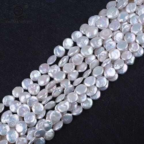 Wholesale AAA White Color Size 12-14mm Freshwater Coin Pearl