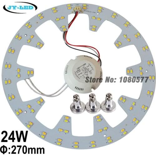 24W/48W 270mm Ceiling Light Board LED Panel Double Color SMD5730 Gear Lamp Plate + Magnet Screw + Driver