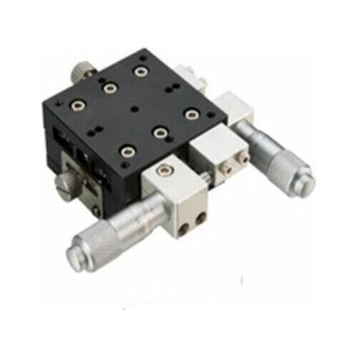 XY Axis 50X50mm Platform Precision Bearing Linear Stage Right Micrometer
