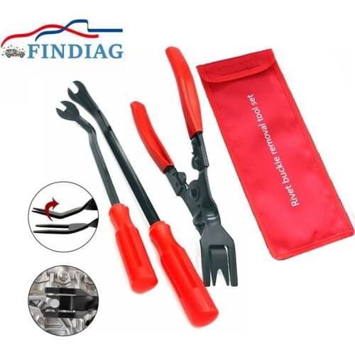 Launch Trim Clip Removal Pliers Fastener Retaining Clip Pliers Door Upholstery Trim Puller Tool Nail Buckle Panel Pry Steel Bar