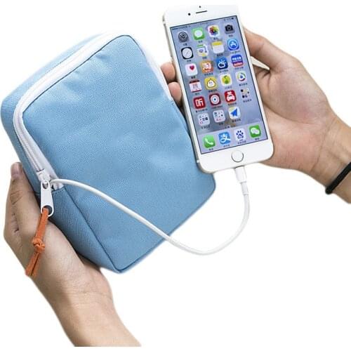 Mini Medicine Practical Accessories Travel Carrying Organizer Case Storage Bag For Various USB Cable