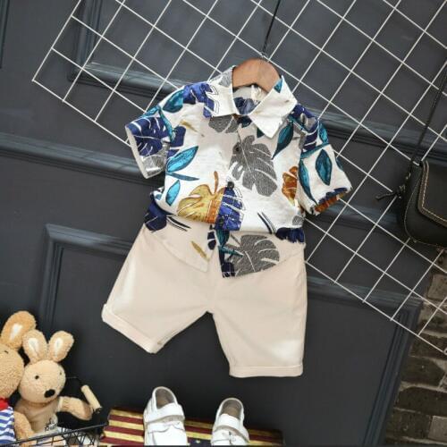 Pudcoco Toddler Baby Boy Clothes Print Shirt Cotton Tops Short Pants 2Pcs Outfits Baby Summer Clothing