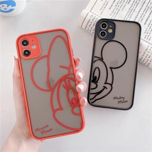 Disney Mickey Minnie Phone Cases for Apple iPhone 7/8/Plus SE2020 X/XS/XR/XS Max 11/11 Pro / 11Pro Max Silicone Phone Back Cover