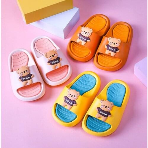 Children Slippers for Girls Shoes Summer Kids Baby Boys Home Soft Bottom Outdoor Beach Slippers Cartoon Indoor Bathroom Slippers