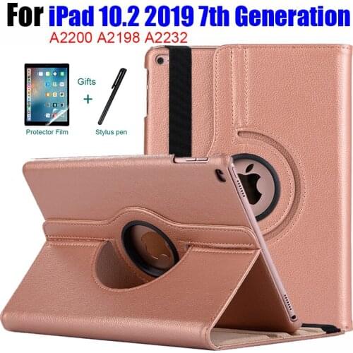 Smart Case for iPad 10.2 2019 Case Cover for Apple iPad 7 7th Generation A2200 A2198 A2197 Funda 360 Degree Rotating Leather
