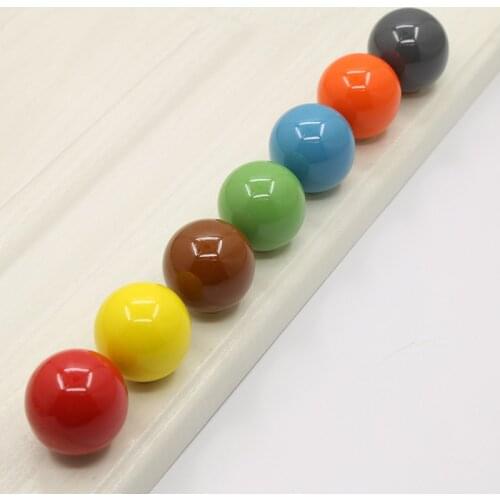 1PC Color Round Ceramic Handles Cabinet Cupboard Drawer Knob Pull Ball Shaped Single Hole Handle Furniture Hardware