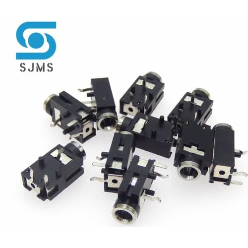 10PCS Headphone Jack Socket PJ-319 PJ319 3 Pin 3.5mm Jack Socket 3.5 Audio Earphone Jack Connector