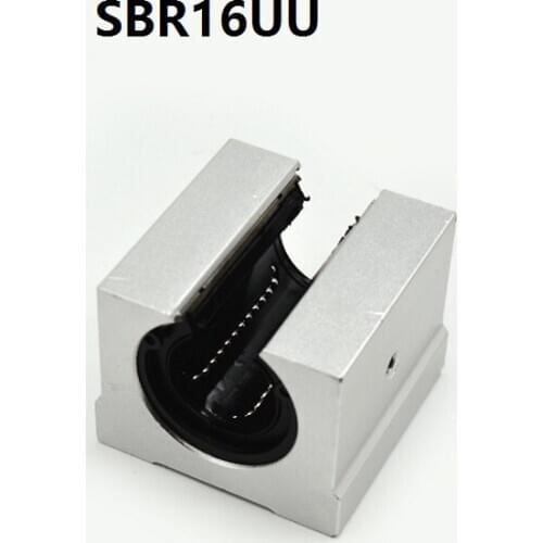 20pcs/lot SBR16UU 16MM Linear case unti Linear open type block slide unit linear guide cnc router 3d printer parts SBR16 UU