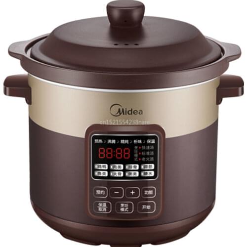 220V Electric Stew Pot of Porridge With Automatic Simmering Ceramic Purple Color Electric Casserole Stew Household big Saucepan