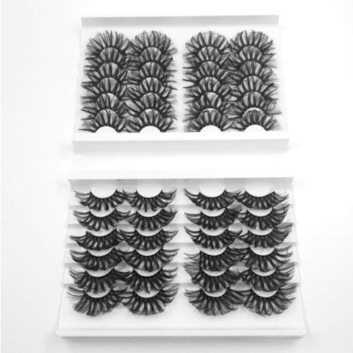 24 Pairs Fluffy 5D Mink False Eyelashes Dramatic Long Lash Extension Natural Volume Beauty Handmade Eye Makeup