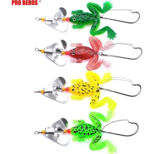 4Pcs simulation Frog Bait 6g 90mm Fishing Lures 4 colors with Hook Crank Bait Fishing Tackle