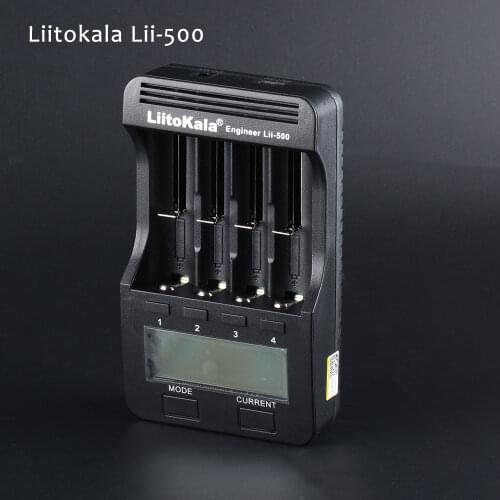LiitoKala lii-500 LCD 3.7V 1.2V 18650 26650 16340 14500 10440 18500 Battery Charger ,includes car charger and EU/US adapter