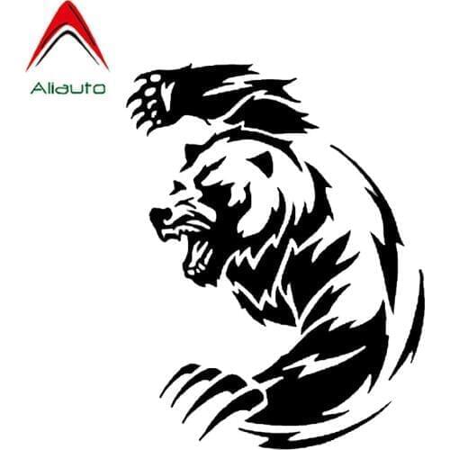 Aliauto Creative Car Sticker Angry Bear Animals Vinyl Decoration Bumper Window Accessories PVC Decal for Mercedes Benz,14cm*11cm