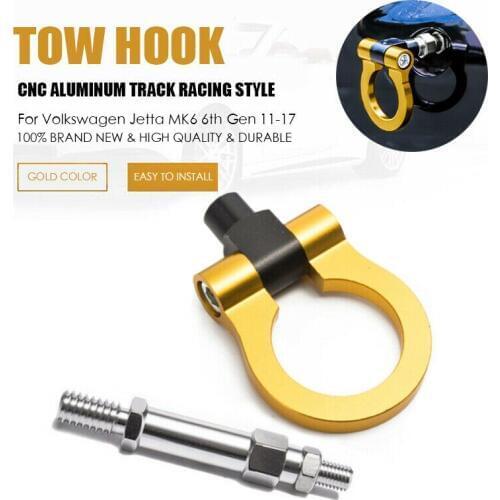For Volkswagen Jetta MK6 6th Gen 11-17 Gold Track Racing Style Aluminum Tow Hook