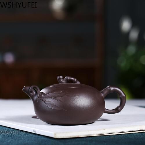 Authentic yixing teapot tea pot purple clay tea set kettle teapot travel tea set Handmade Custom gifts 140ml