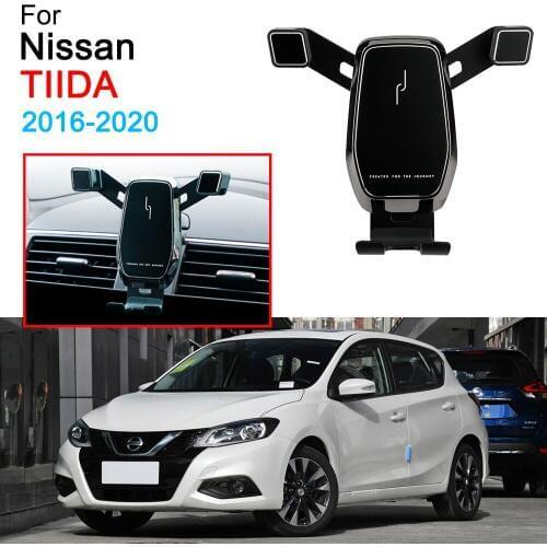 Car Mobile Phone Holder Support Air Vent Mount Clip Clamp Phone Holder for Nissan TIIDA Accessories 2016 2017 2018 2019 2020