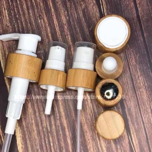 Bamboo Dropper Pipettes bottle Dropper Empty PET Aluminum Dropper Oil Essential Bottle In Refillable Drop Liquid Pipette Bottles