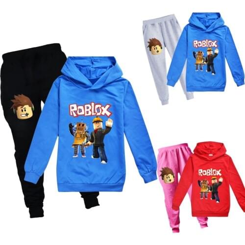 New Childrens Clothing 100-170Cm ROBLOxing Girls Clothes spring Autumn Long Sleeve Hoodies + Pants Boys Casual Suits