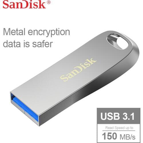 SanDisk 100% Original Genuine Metal Encryption Flash Drive USB 3.1 16GB 32GB 64GB 128GB 256GB 150MB/s High Quality Usb Stick
