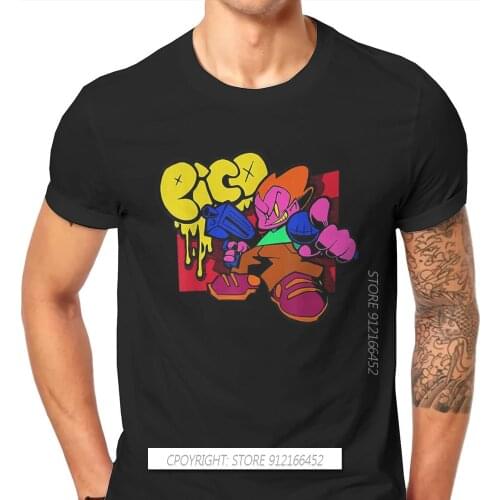 Friday Night Funkin Boyfriend GF Rhythm Game TShirt For Men Pico Basic Tees T Shirt Designer New Design Loose