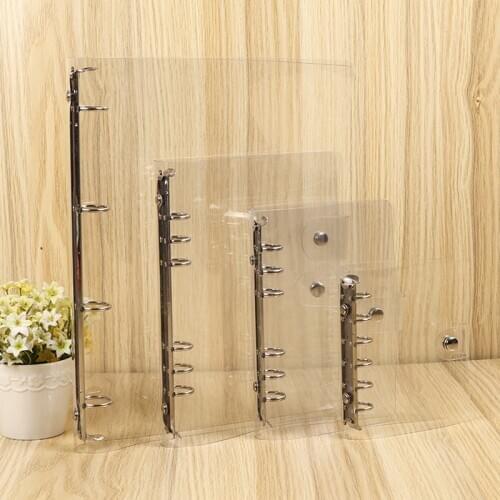 Hot Sale A7 A6 A5 Transparent Loose Leaf Binder Notebook Inner Core Cover Note Book Journal Planner Office Stationery Supplies