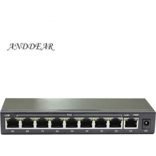 HT 9 Ports Ethernet IEEE802.3af POE switch ip phone camera LED Screen Ceiling AP School VLAN Smart city wireless WIFI tablets