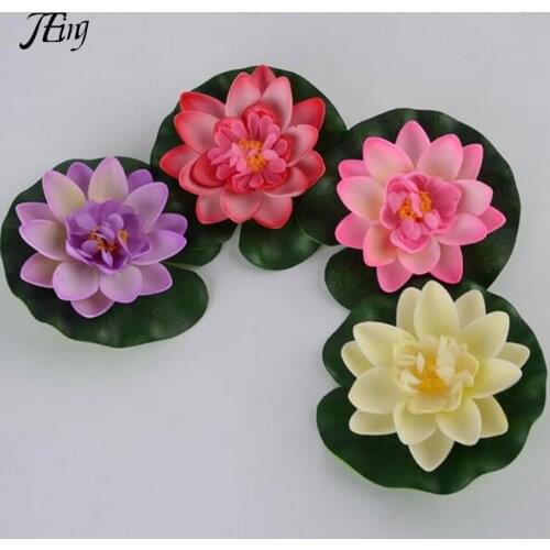 Artificial Floating Lotus Garden fake bouquet for wedding decoration manualidades mariage flores plants Water lily