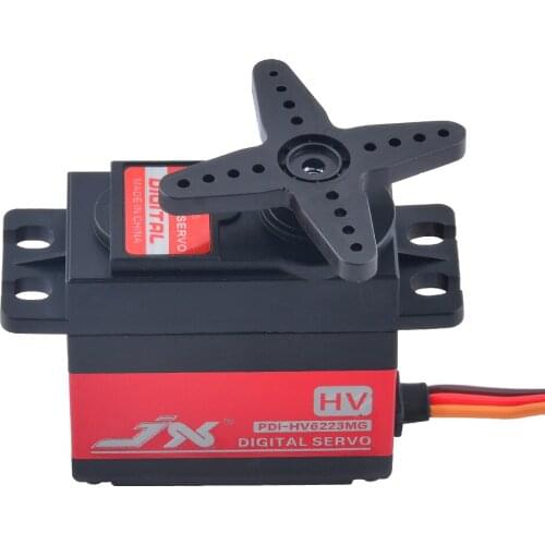 Jx Pdi-Hv6223Mg 8.4V 23Kg 0.16 Sec Metal Gear Middle Cnc Digital Standard Servo for 1/8 1/10 Rc Car Robot Airplane Drone Aicraft