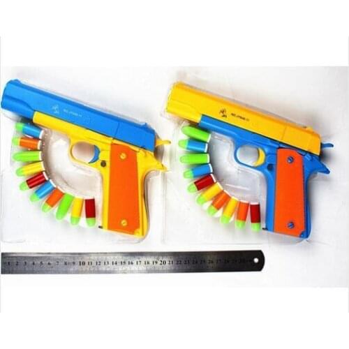1PCS M1911 Classic Toys Mauser pistol Childrens toy guns Soft Bullet Gun plastic Revolver Kids Fun Outdoor game shooter safety