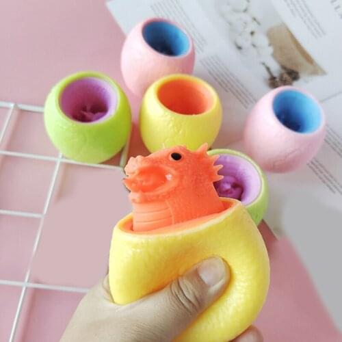 Dinosaur Mini Egg Cup Ball Squeeze Toy Rising Stress Relief Toys for Children Holiday Gift Grown-up Hand Exercise Ball