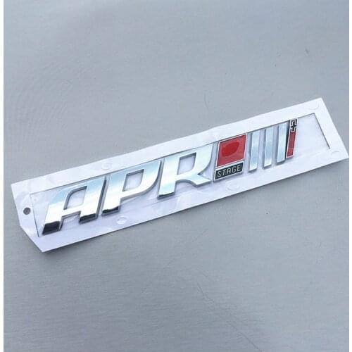 1 Pcs ABS Car APR STAGE /// Emblem Decal for APR Stage Audi A4L Q5 S5 Vw Golf R6 7 Scirocco R20 GTI Golf Tiguan S3 S5 S6 TTS RS7