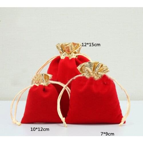 New Colorful Flannel Bag Drawstring Bag Jewelry Packaging Display Drawstring Packaging Cosmetic Bags Chic Wedding Favor Bag