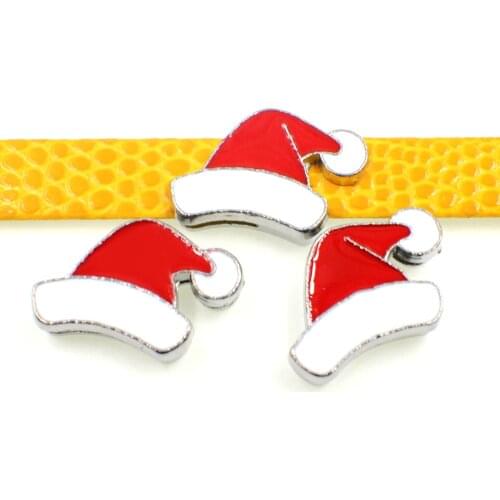 Wholesale 5pcs/lot Internal Dia.8mm slide Charms Jewelry Finding fit 8mm wristband pet collar key chain