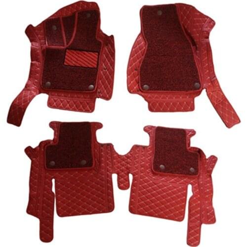 Fits for Mercedes-Benz smart forfour 2015-2019 car styling accessories car mats PU no smell waterproof Car carpet auto pet red