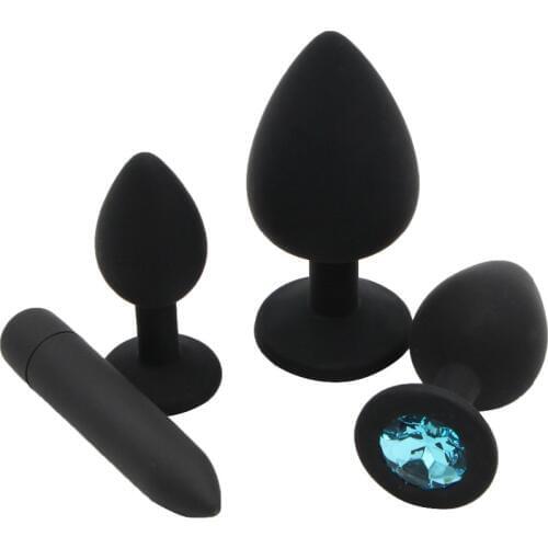 YEMA Crystal Jewelry Butt Plug Massager Silicone Vibrator Sex Toys for Woman Anal Plug Gay 10 Mode Bullet Vibrator