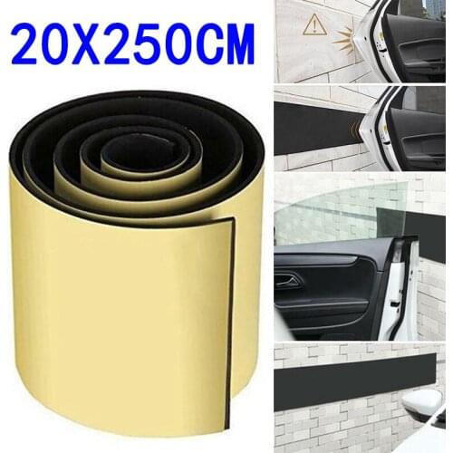 1 Roll 250x20cm Car Door Protector Garage Rubber Wall Safety Guard Bumper Sticker Vehicle Exterior Accessories