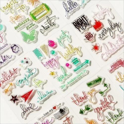 Journey Stamps Clear Silicone Stamps Travelers Notebook Decoration Planner Stamps Scrapbooking