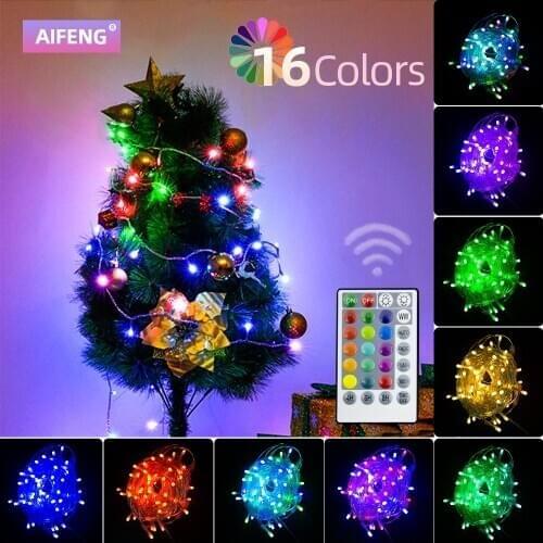 RGB Room Lights Decor Tree Light Street Garland Decoration Lights For Room Christmas Lights Outdoor Lights With Remote Control