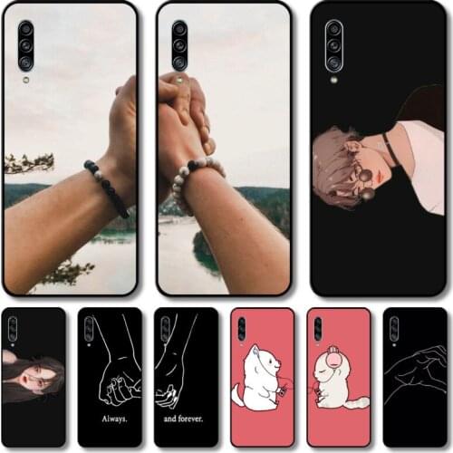 Couple pattern Phone Case For Samsung Galaxy A 12 51 52 21 71 70 42 32 10 80 90 E 5G S Black Shell Art Cell Cover