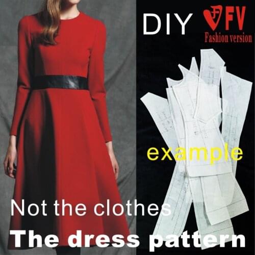 Dresses Sewing Pattern Template Cutting drawing Clothing DIY ((Not selling clothes)) BLQ- 235