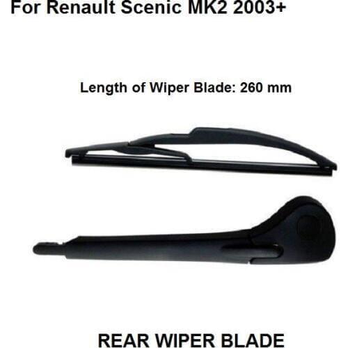Rear Windshield Wiper Arm + Blade 260mm Set For Renault Scenic MK2 2003- New