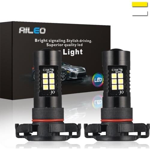 AILEO 2pcs PS24W Led Bulb 5202 Led Bulb P13W PSX26W SMD Lights 1200LM 6000K 12V White Driving Running Car Lamp Auto Light Bulbs