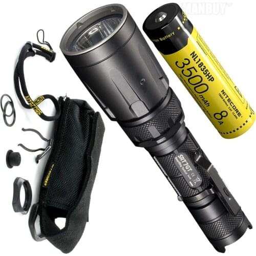 Nitecore SRT7GT 5 Color RGB+UV Light + Rechargeable Battery CREE XP-L HI V3 1000LM Smart Ring Waterproof Flashlight Rescue Torch