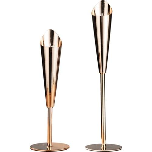 Tall Gold Candle Holders Wedding Centerpieces Candelabra Lanterne Metal Moro Nordic Decoration Home Gold Candle Warmer Menorah Z