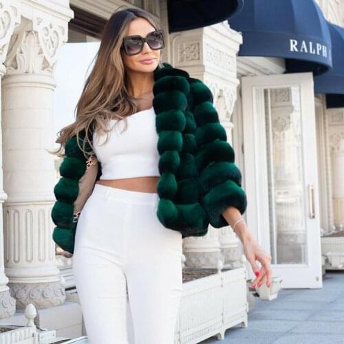 Short Genuine Rex Rabbit Fur Jacket Turn-down Collar Women Natural Rex Rabbit Fur Coat Female Trendy Natural Fur Overcoat Luxury